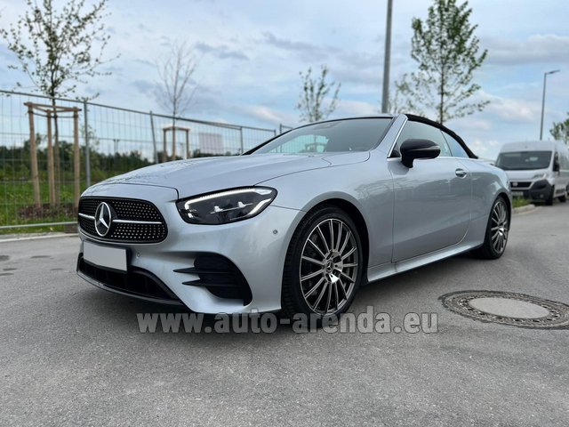 Rental Mercedes-Benz E 220d Convertible AMG equipment in Luxembourg Findel Airport