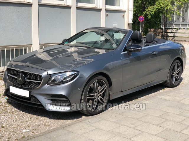 Rental Mercedes-Benz E 450 Cabriolet AMG equipment in Luxembourg Findel Airport
