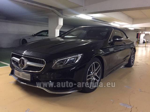 Rental Mercedes-Benz S 500 Cabrio Black in Luxembourg City