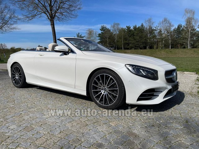 Rental Mercedes-Benz S-Class S 560 Convertible 4Matic AMG equipment in Luxembourg Findel Airport
