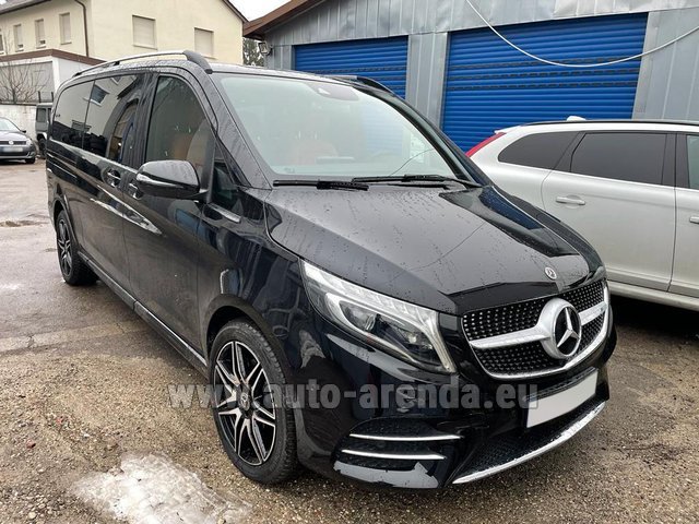 Rental Mercedes-Benz V300d 4Matic EXTRA LONG (1+7 pax) AMG equipment in Luxembourg Findel Airport