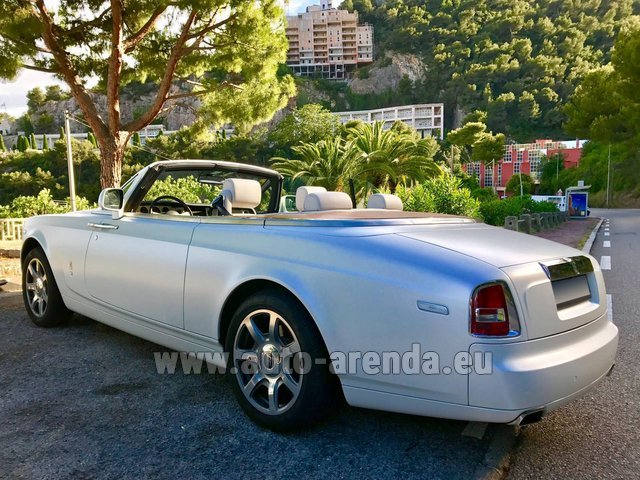 Rental Rolls-Royce Drophead White in Luxembourg